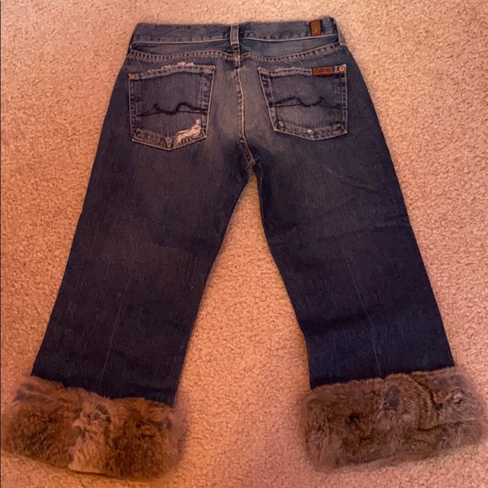 7 For All Mankind - Crop Bootcut - Rabbit Fur - 25 - Picture 2 of 4
